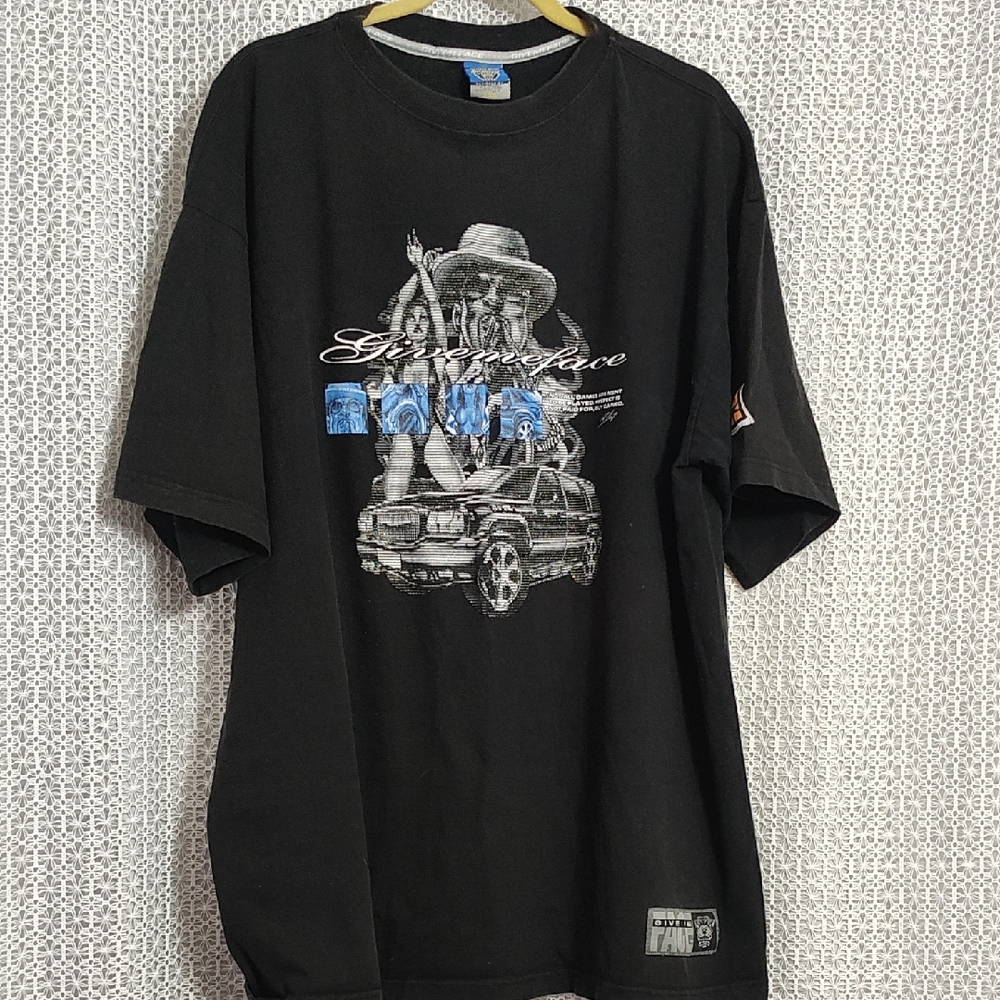 Men's Black Graphic Tee with Bold Design